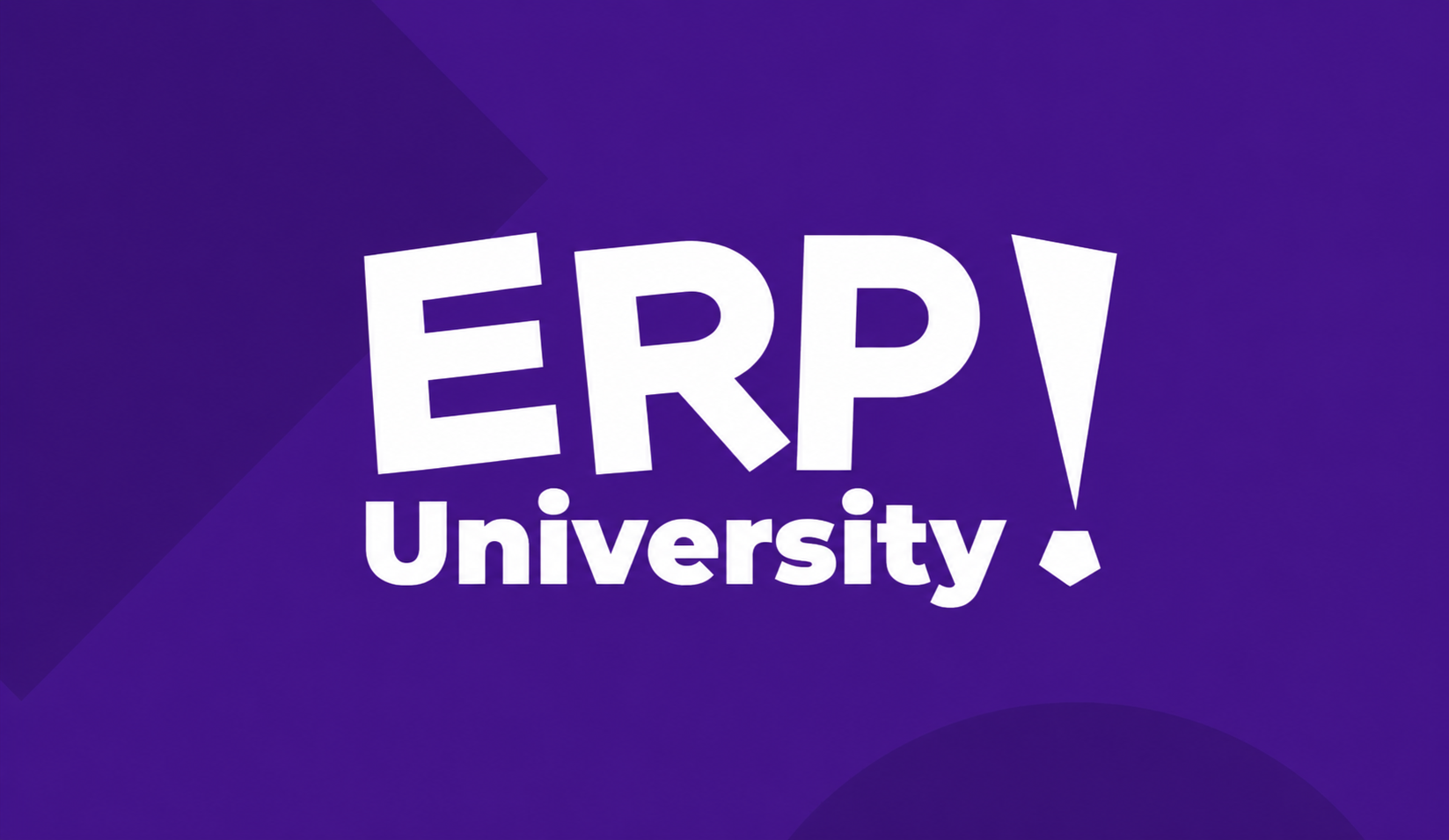 University ERP cover page